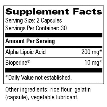 Progressive Labs Alpha Lipoic Acid 60c