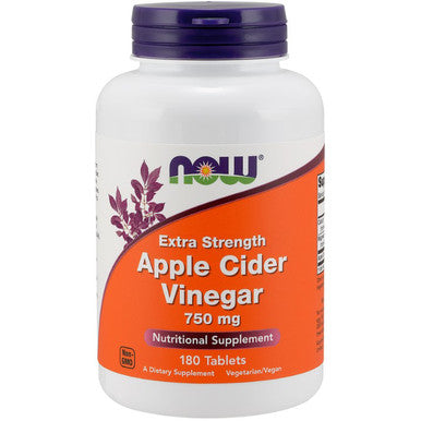 NOW Apple Cider Vinegar Extra Strength 750 mg 180 tablets