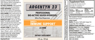 Natural Immunogenics Argentyn 23 Daily+ Immune Support 2oz Spray