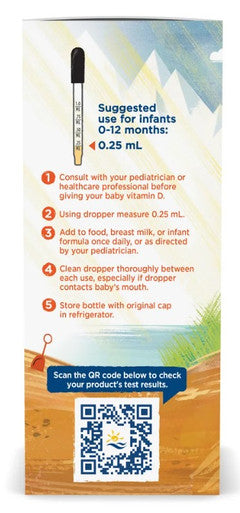 Nordic Naturals Baby's Vitamin D3 Liquid 400 IU (10mcg) 0.76 oz