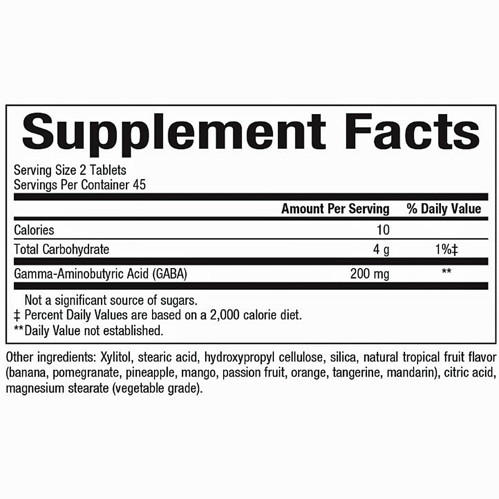 Supplement facts label with detailed nutritional information on a white background