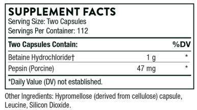 Thorne Betaine HCL & Pepsin 225c