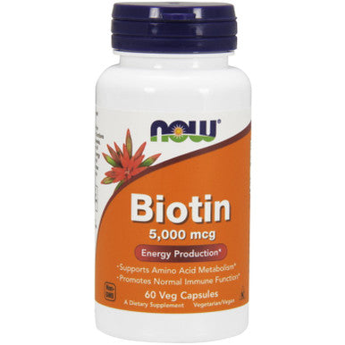 NOW Biotin 5000mcg 60vc