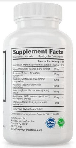 Everyday Cardio Care Blood Pressure Support 60vc