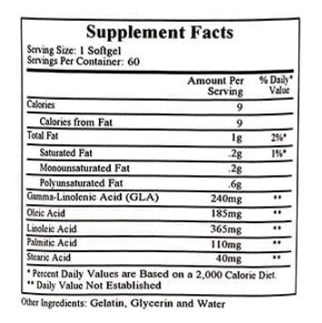 Ecological Formulas Borage Oil GLA 240 60c