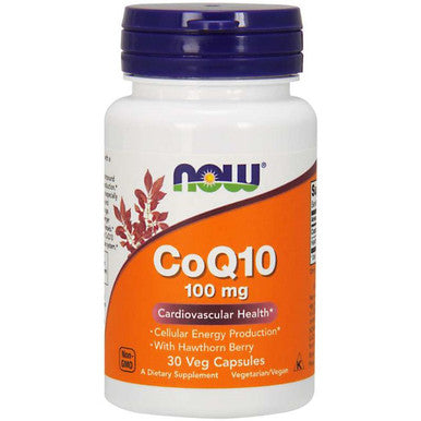 NOW CoQ10 100mg w/Hawthorn Berry 30vc