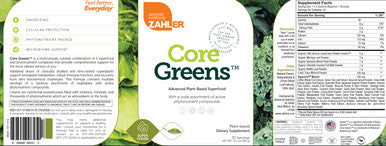 Advanced Nutrition by Zahler Core Greens 30 servings Spearmint Flavor