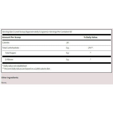SFI Health D Ribose Powder 11.64 OZ (330 G)