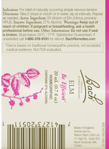 Bach Flower Remedies Elm 20ml