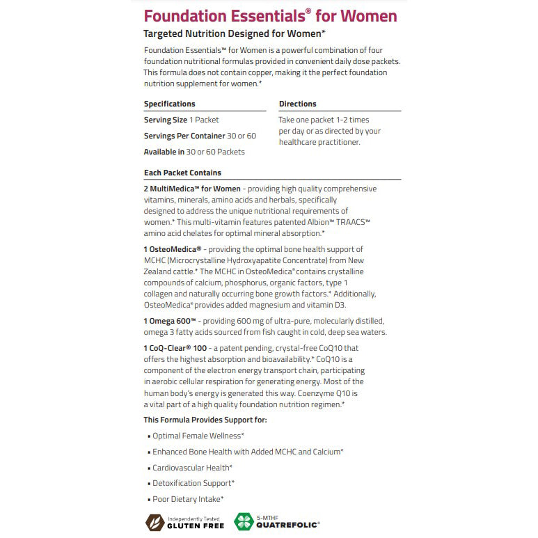 NuMedica Foundation Essentials for Women 60pks