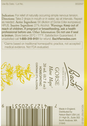 Bach Flower Remedies Gorse 20ml