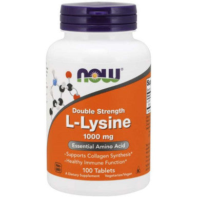 NOW L-Lysine 1,000mg Double Strength 100T