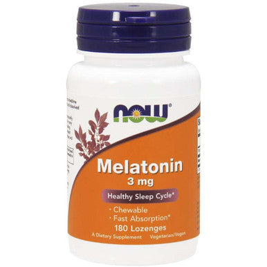 NOW Melatonin 3mg peppermint flavor 180 lozenges