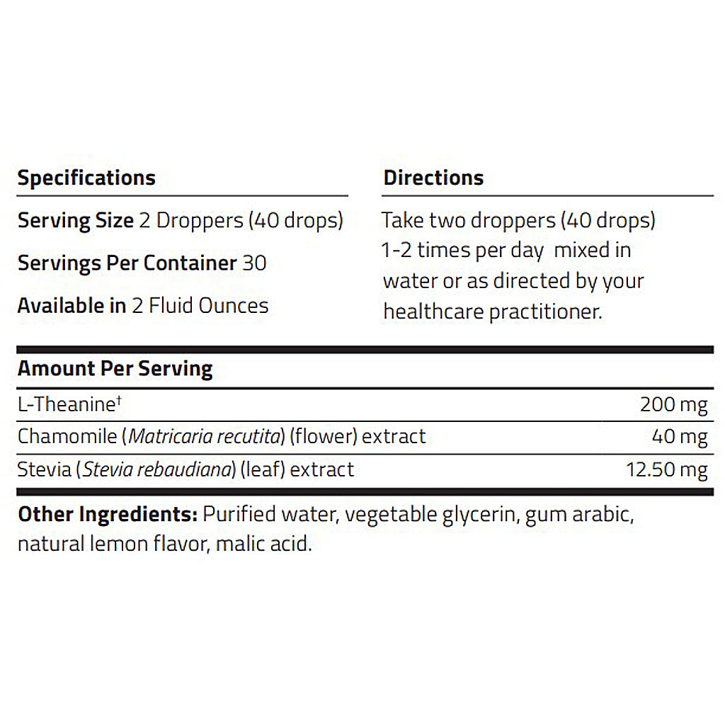NuMedica L-Theanine Liquid 2 oz.