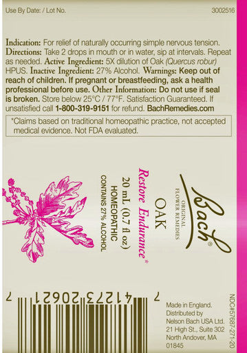 Bach Flower Remedies Oak 20ml