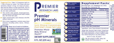 Premier Research Labs pH Minerals, Premier 8 oz