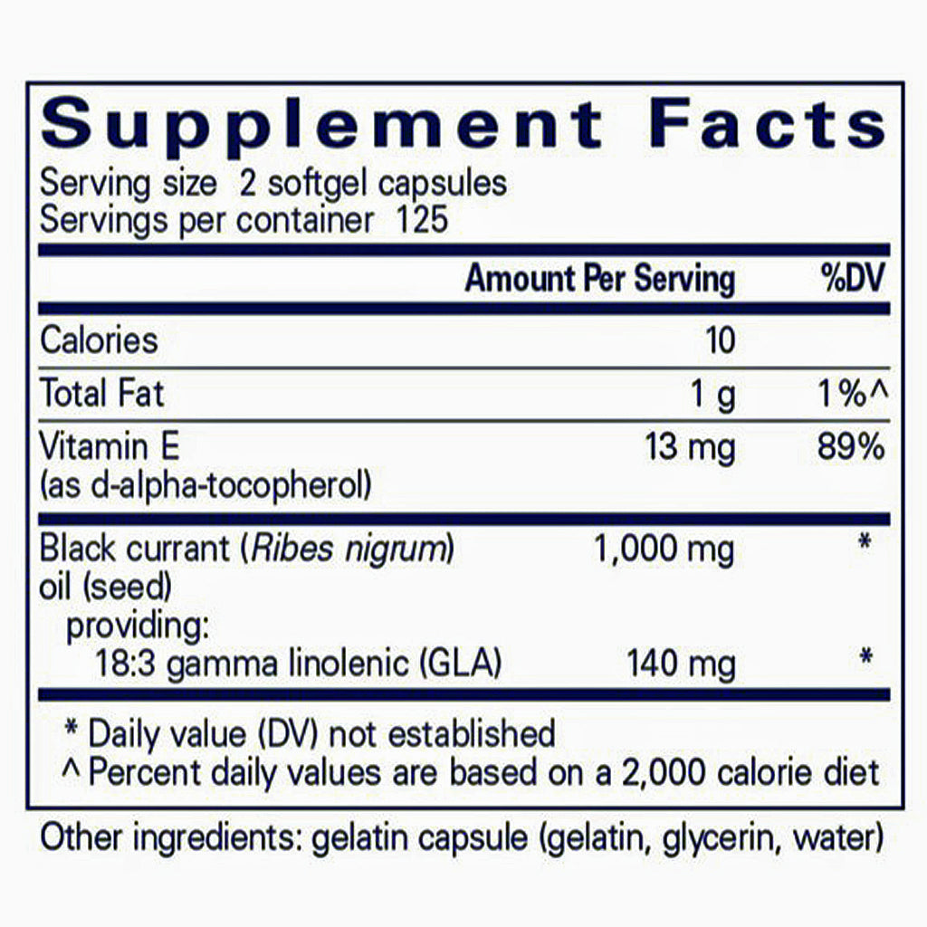 Pure Encapsulations Black Currant Seed Oil 250sg