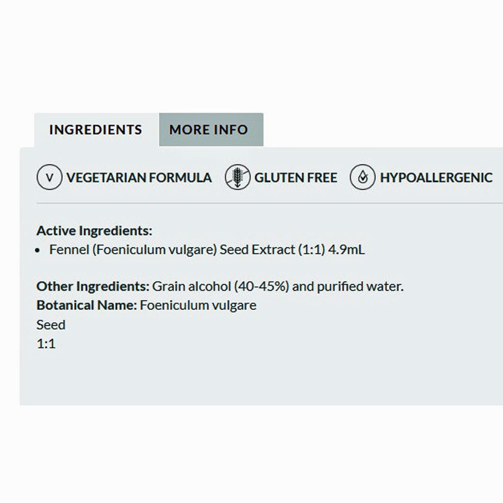 Professional Formulas Fennel (Foeniculum vulgare) 8.4 oz