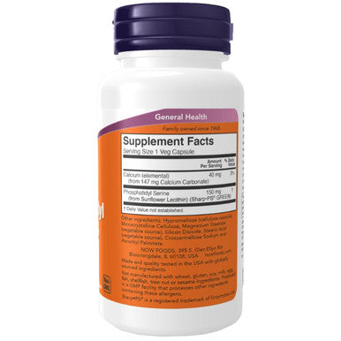 NOW Phosphatidyl Serine 150mg SOY-FREE 60vc