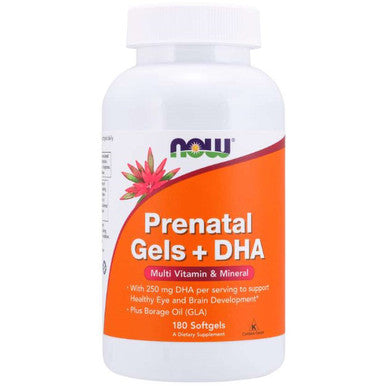 NOW Prenatal Gels + DHA 180sg