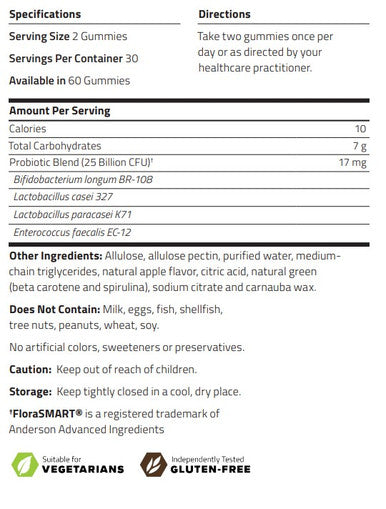 NuMedica Chewtrition Probiotic Gummy 60 gummies Apple flavor