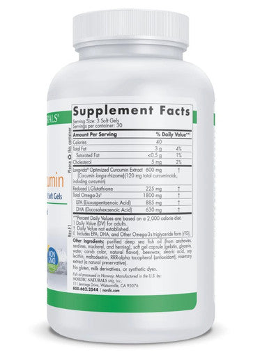 Nordic Naturals ProOmega Curcumin 90sg