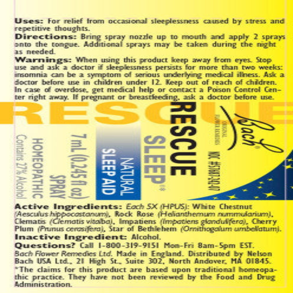 Bach Flower Remedies Rescue Sleep Spray 7ml