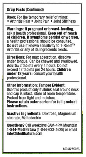 MediNatura T-Relief Arthritis 100t Extra Strength