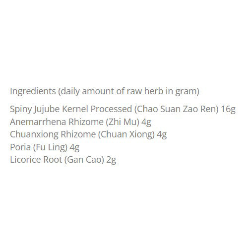 TCM Zone Suan Zao Ren Tang T103G (Sour Jujube Formula) Granules packets