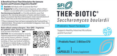 SFI Health Ther-Biotic Saccharomyces Boulardii 60c