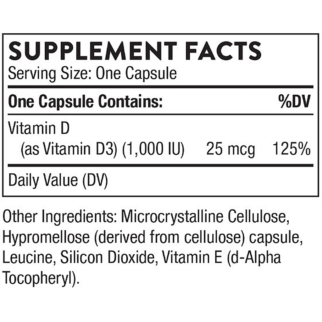 Thorne Vitamin D 1,000 90c