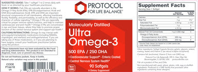 Protocol for Life Balance Ultra Omega-3 500 EPA / 250 DHA 90sg