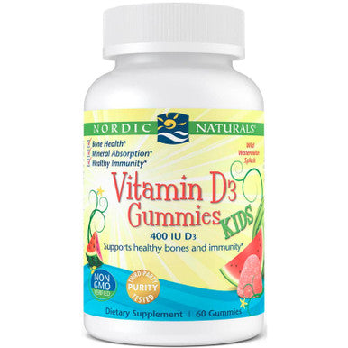 Nordic Naturals Vitamin D3 Gummies (Wild Watermelon Splash) 60 gummies