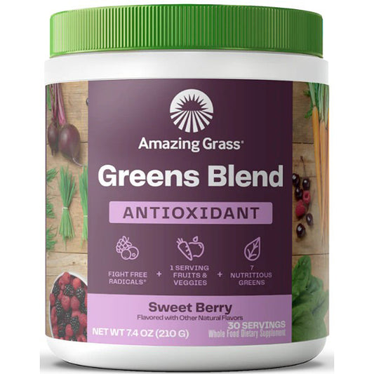Amazing Grass Greens Blend Antioxidant Powder Sweet Berry 14.8oz 60 servings