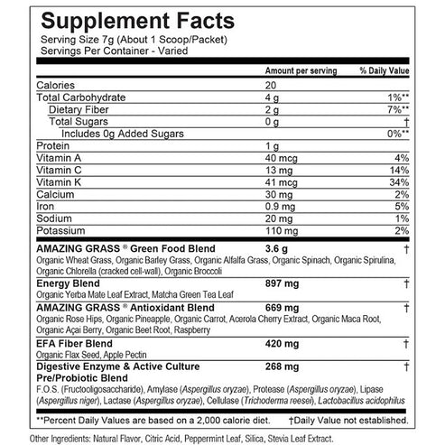 Amazing Grass Greens Blend Energy Lemon-Lime (7.4oz) 30 servings