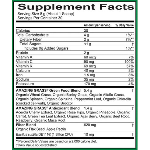 Amazing Grass Greens Blend Superfood The Original 30 servings