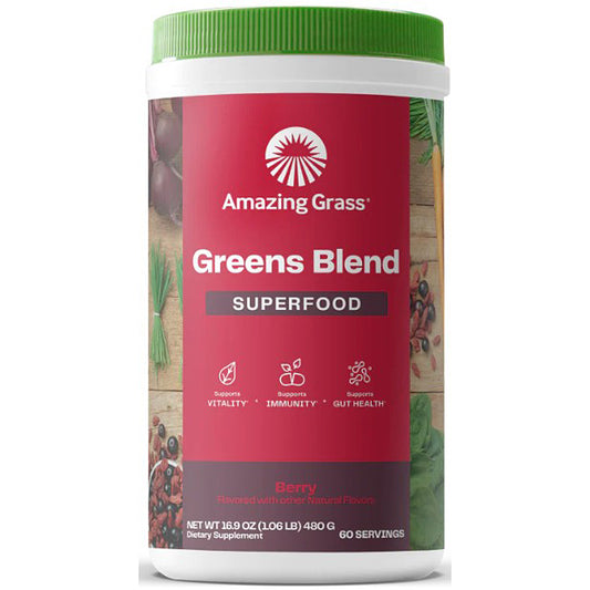 Amazing Grass Greens Blend SuperFood Berry Powder (1.06g) 60 servings