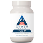 Ayush Herbs Thyro-M dietary supplement bottle on a white background