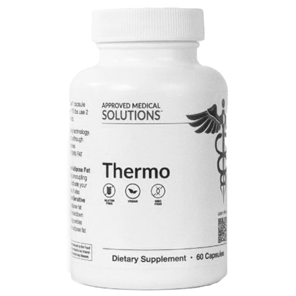 Approved Medical Solutions Thermo for  enhanced metabolism, regulating blood sugar, and reducing cravings, front label