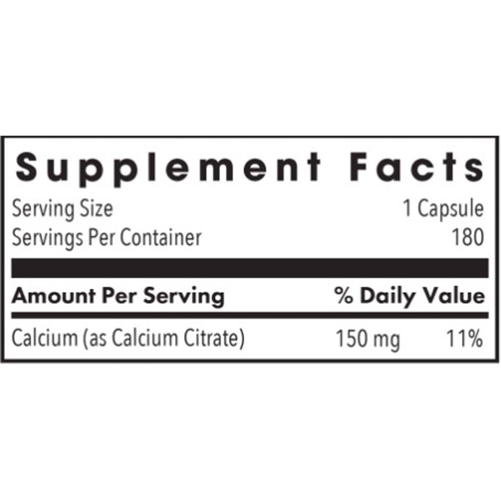 Allergy Research Group Calcium Citrate 150mg 180c
