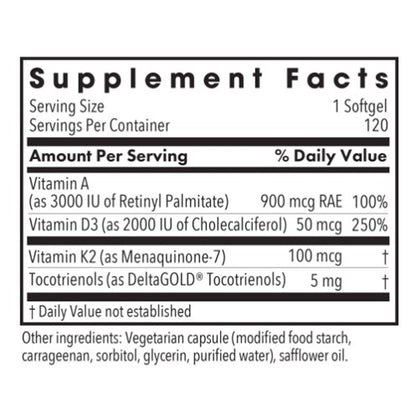 Allergy Research Group Vitamin D3 Complete 2000 IU 120 veggie softgels