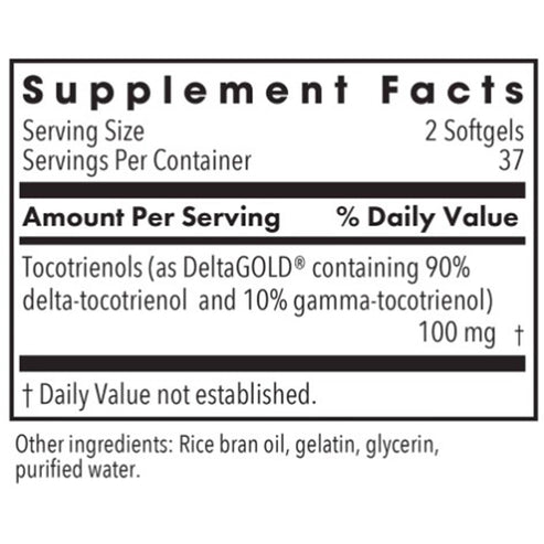 Allergy Research Group Delta-Fraction Tocotrienols 50mg 75sg