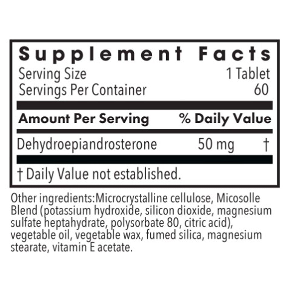 Allergy Research Group DHEA 50mg Micronized Lipid Matrix 60T
