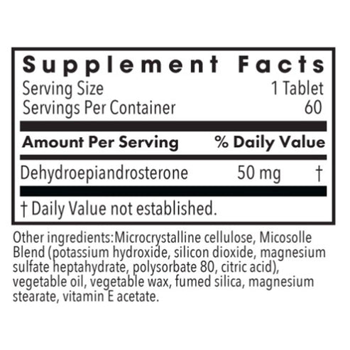 Allergy Research Group DHEA 50mg Micronized Lipid Matrix 60T