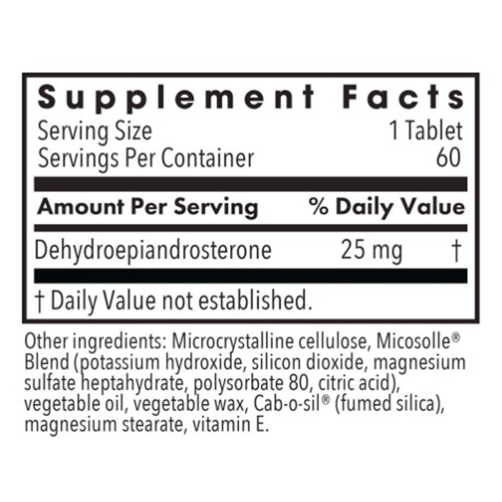 Allergy Research Group DHEA 25mg Micronized Lipid Matrix 60T
