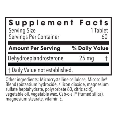 Allergy Research Group DHEA 25mg Micronized Lipid Matrix 60T