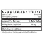 Allergy Research Group Kidney Beef Natural Glandular 100c
