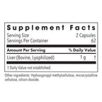 Allergy Research Group Liver Beef Natural Glandular 500mg 125c