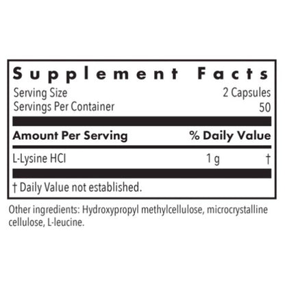 Allergy Research Group L-Lysine 500mg 100c