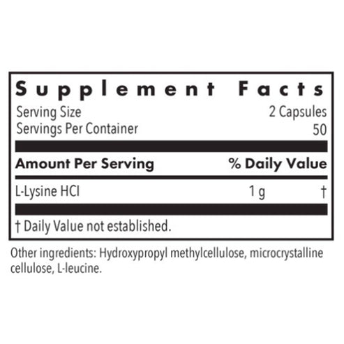 Allergy Research Group L-Lysine 500mg 100c
